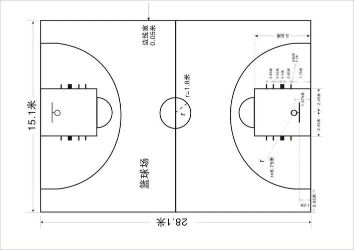 CAD教程 | 如何确定篮球场标准距离