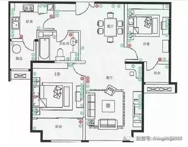 CAD教程 | 学会用CAD绘制装修平面布置图、电器插座平面布置图和照明排风平面布置图