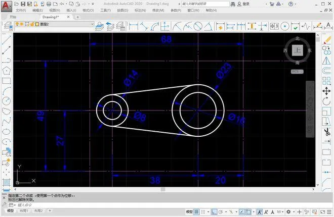 CAD教程 | 如何在CAD2023中绘制圆内切的正方形