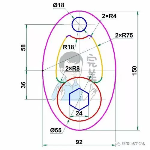 CAD教程 | 如何在CAD2023中准确找到椭圆的四个关键点