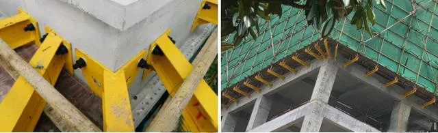 这种新型悬挑架,比传统悬挑架减少用钢量,降低一半的成本