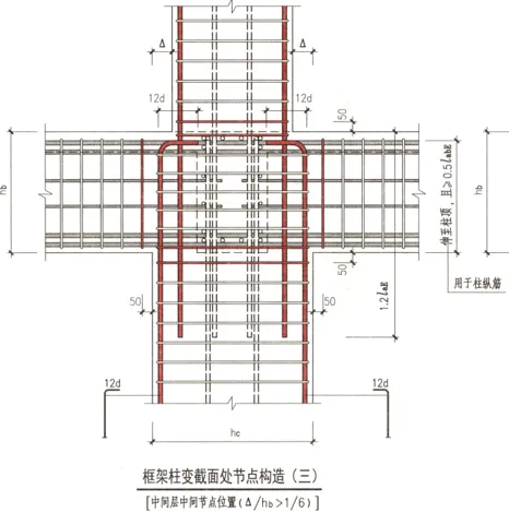 22G101图集笔记：框架柱变截面纵向钢筋变化的几种情形