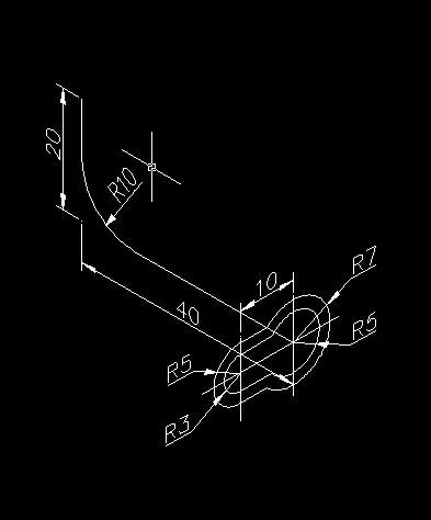 用CAD2004绘制弯曲路径拉伸实体