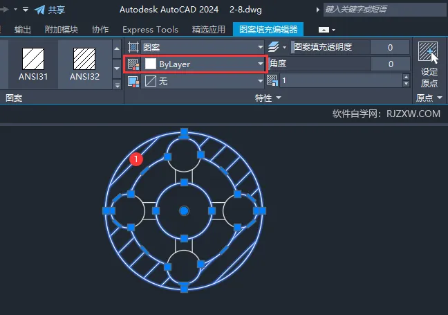 CAD图案颜色如何修改