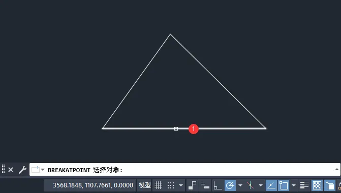 cad中把线从某一点断开