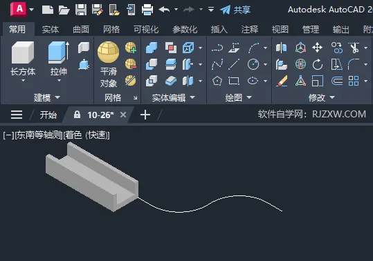 CAD2024如何沿路径进行拉伸