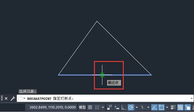 cad中把线从某一点断开