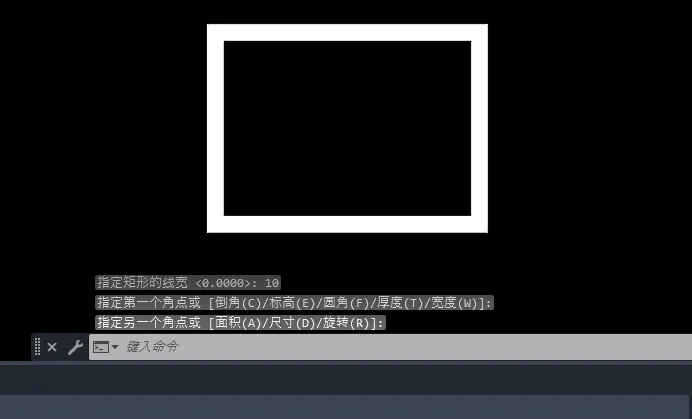 CAD2023怎么创建有宽度的矩形