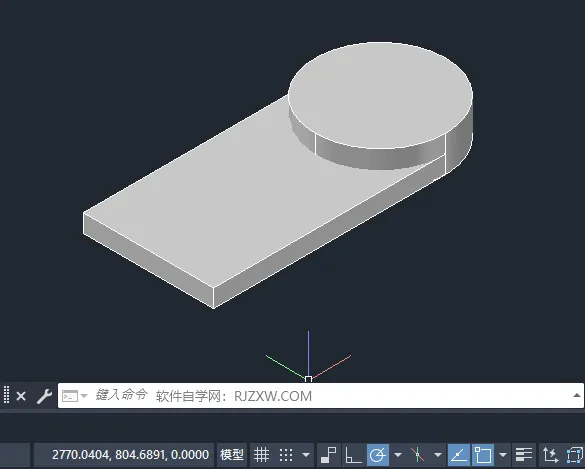 CAD2023怎么并集合并选定的三维实体