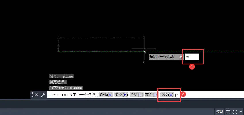 CAD2023多段线怎么设置线的宽度？