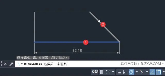 CAD2024如何创建角度标注
