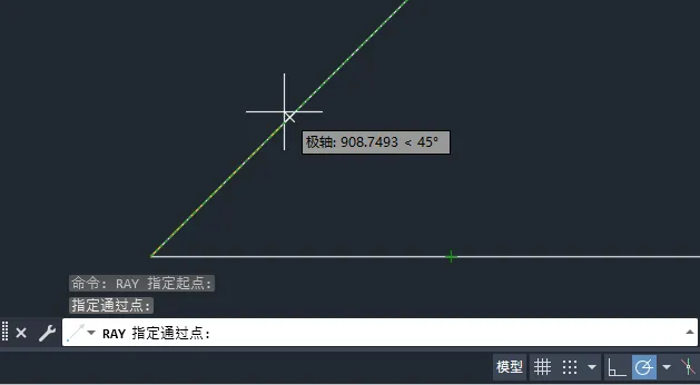CAD射线画不出来