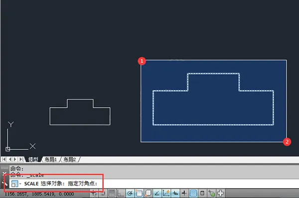 在CAD中怎么把对象放大