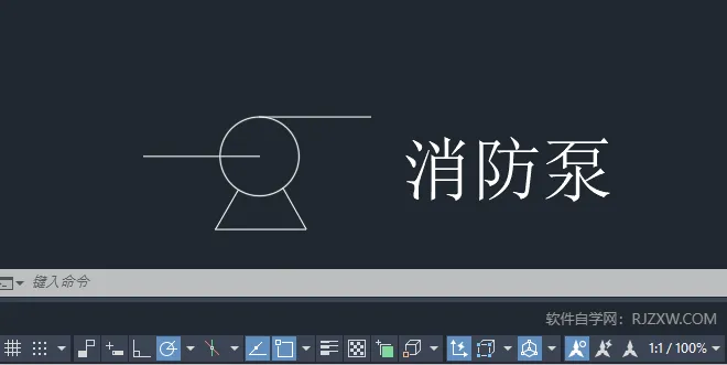 CAD2024绘制消防泵图标的方法