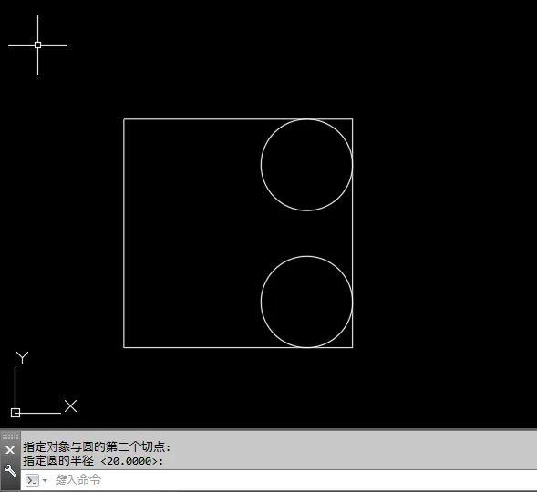 2018cad矩形里面画相切圆的方法