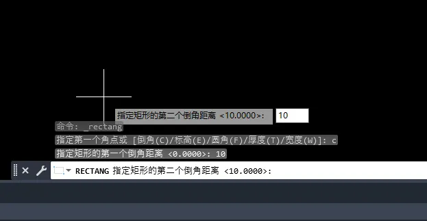 CAD2023怎么绘制倒角的矩形？