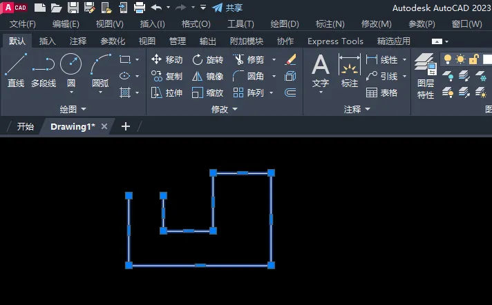 CAD2023没有闭合的多段线怎么进行合闭