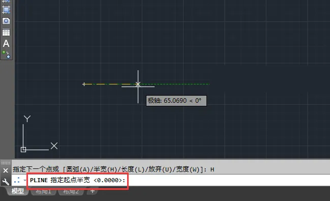 cad多段线半宽使用方法