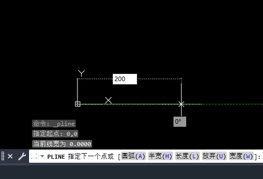 CAD2023多段线模式里面怎么直线变成圆弧画图？