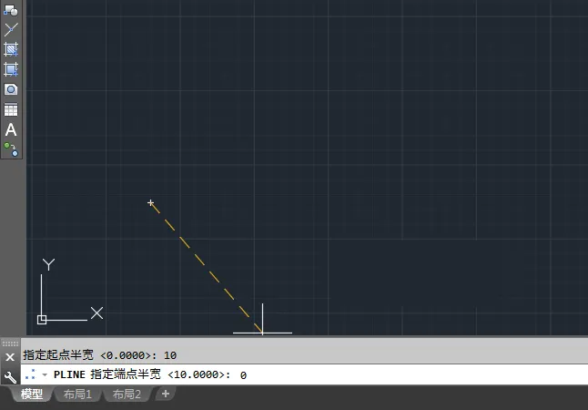 cad多段线半宽使用方法