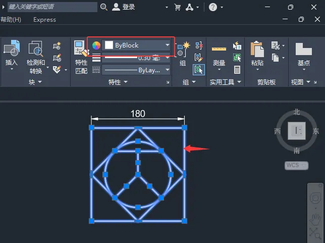 cad改线条颜色的方法