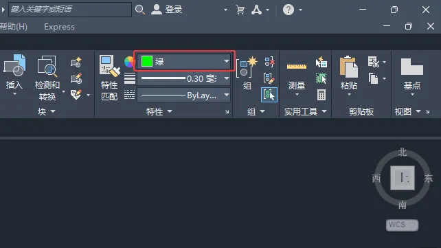 cad改线条颜色的方法