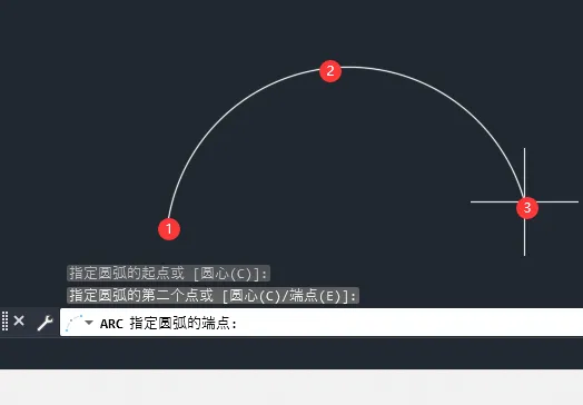 cad圆孤怎么画
