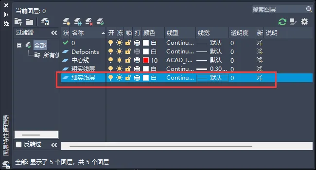 cad2023一般都设置哪些图层
