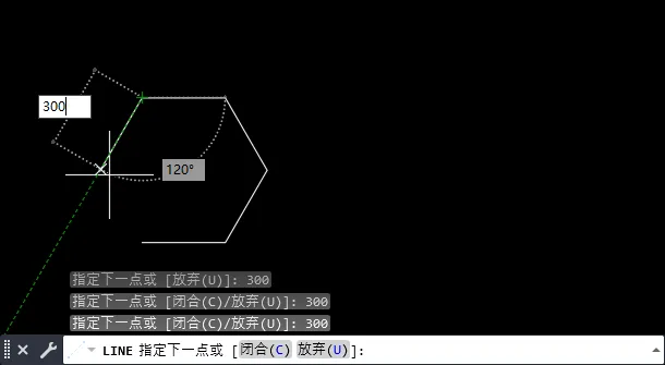 cad2020多边形按角度怎么画