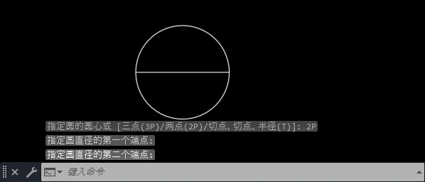 怎么在CAD的直线两端上画圆