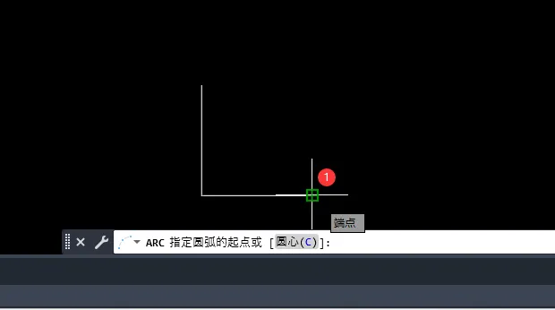 CAD2023怎么以起点，圆心，端点创建圆弧？