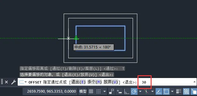 cad偏移通过怎么操作