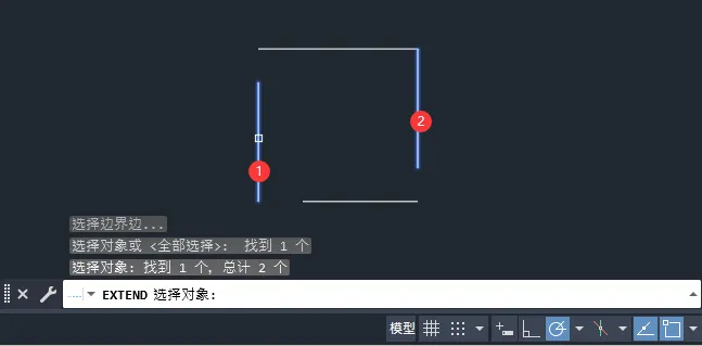 CAD的边界边怎么延伸
