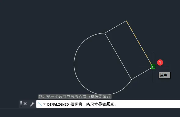 CAD如何使用对齐尺寸标注