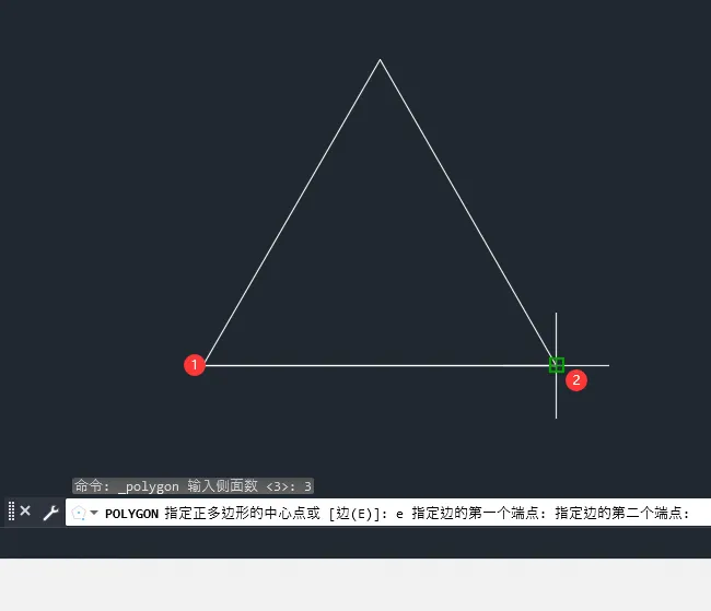 CAD2022画边长为100的正三角形
