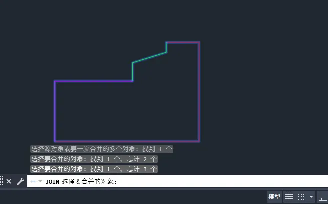 cad多条线段怎么合并在一起