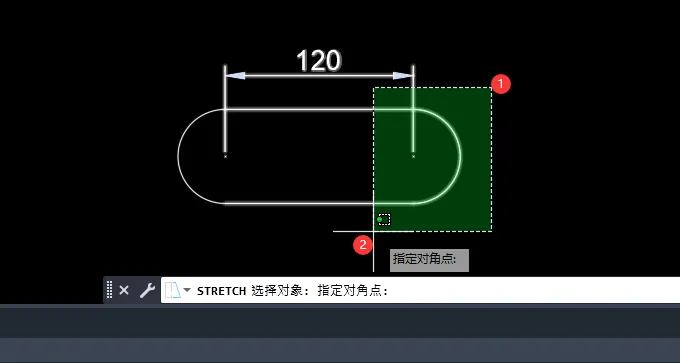 CAD2023怎么通过窗选拉伸对象