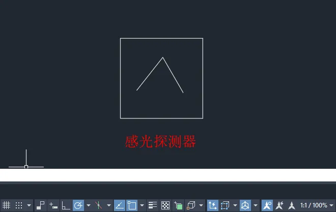 CAD2024绘制感光探测器图例的方法