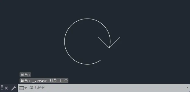 CAD2024绘制一个旋转箭头的方法