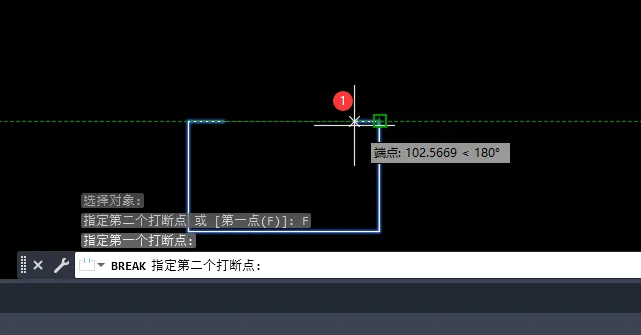 CAD2023打断里面的第一点怎么使用