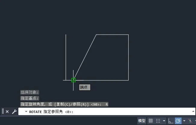 cad怎么旋转一条线与另一条线平行
