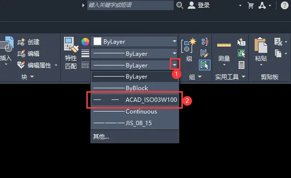 cad2023虚线矩形怎么画出来