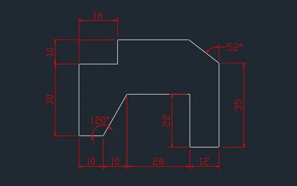 CAD练习题平面图-3