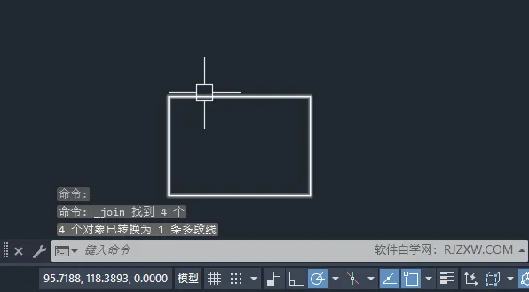 cad矩形打散后怎么合并的详细介绍