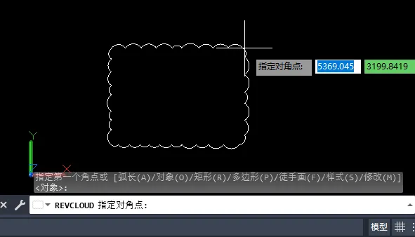 cad怎么画矩形云线