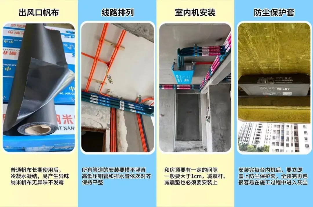 中央空调的安装流程和尺寸预留