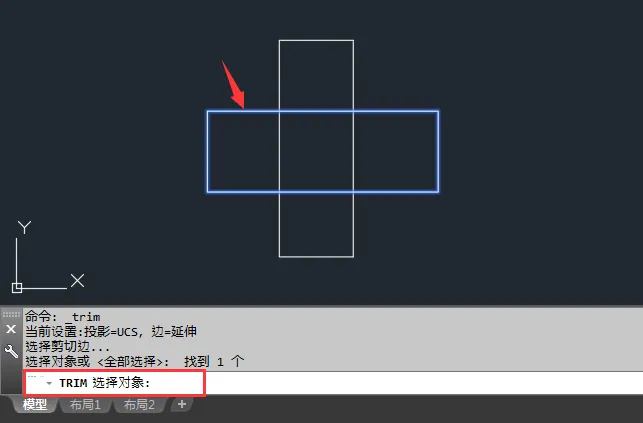 cad修剪中窗交怎么用