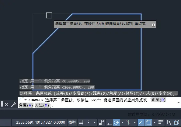 cad矩形倒角工具的详细介绍