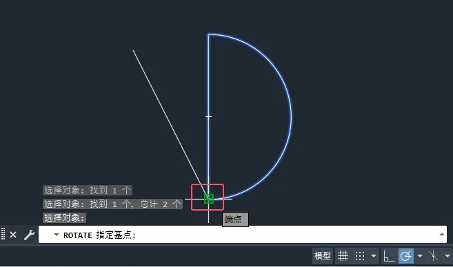cad中旋转的参照怎么用