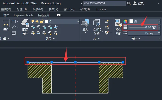 cad2024如何看线条粗细